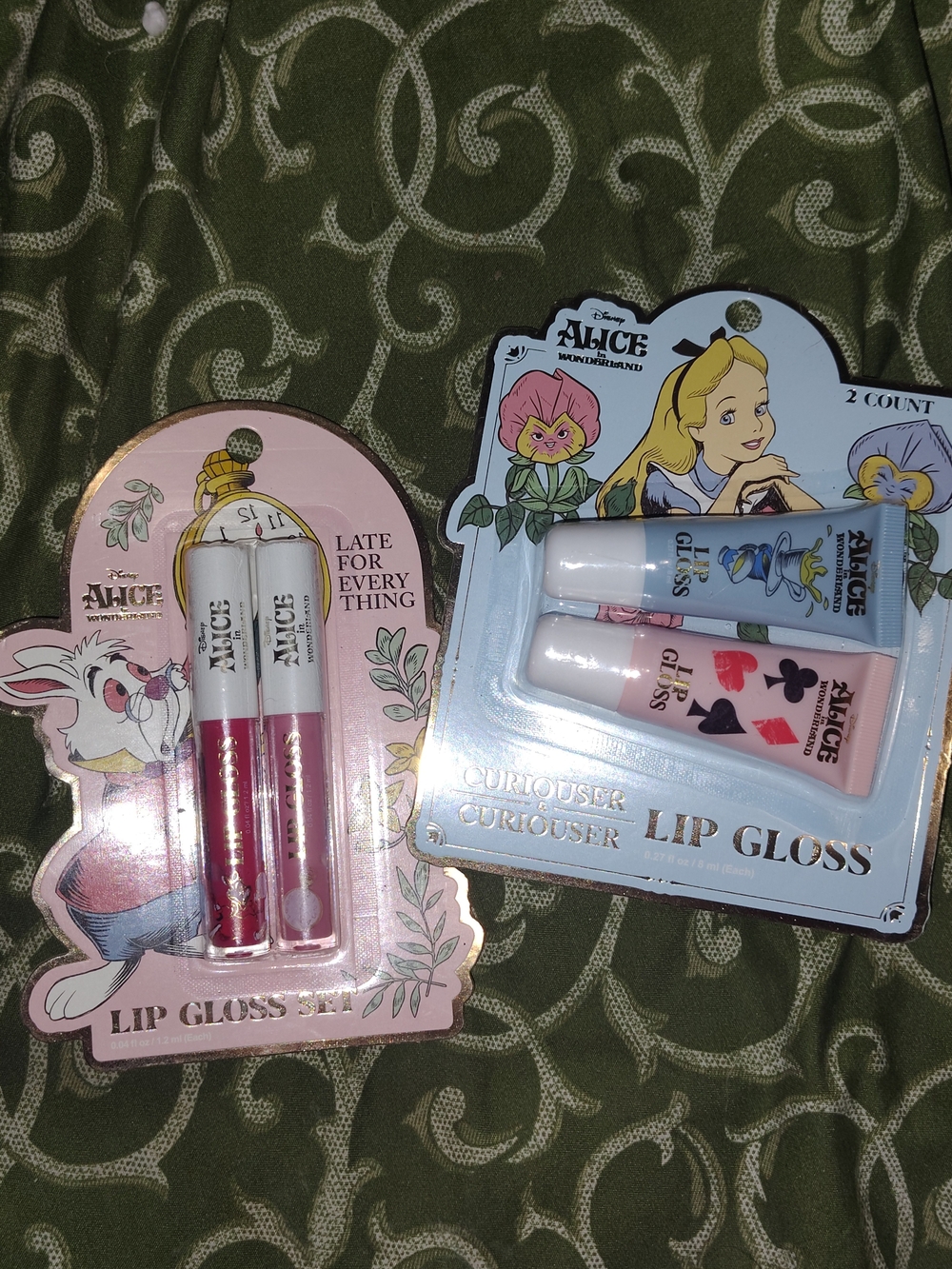 Disney Alice in Wonderland Lip Gloss Duo & Tubes NWT